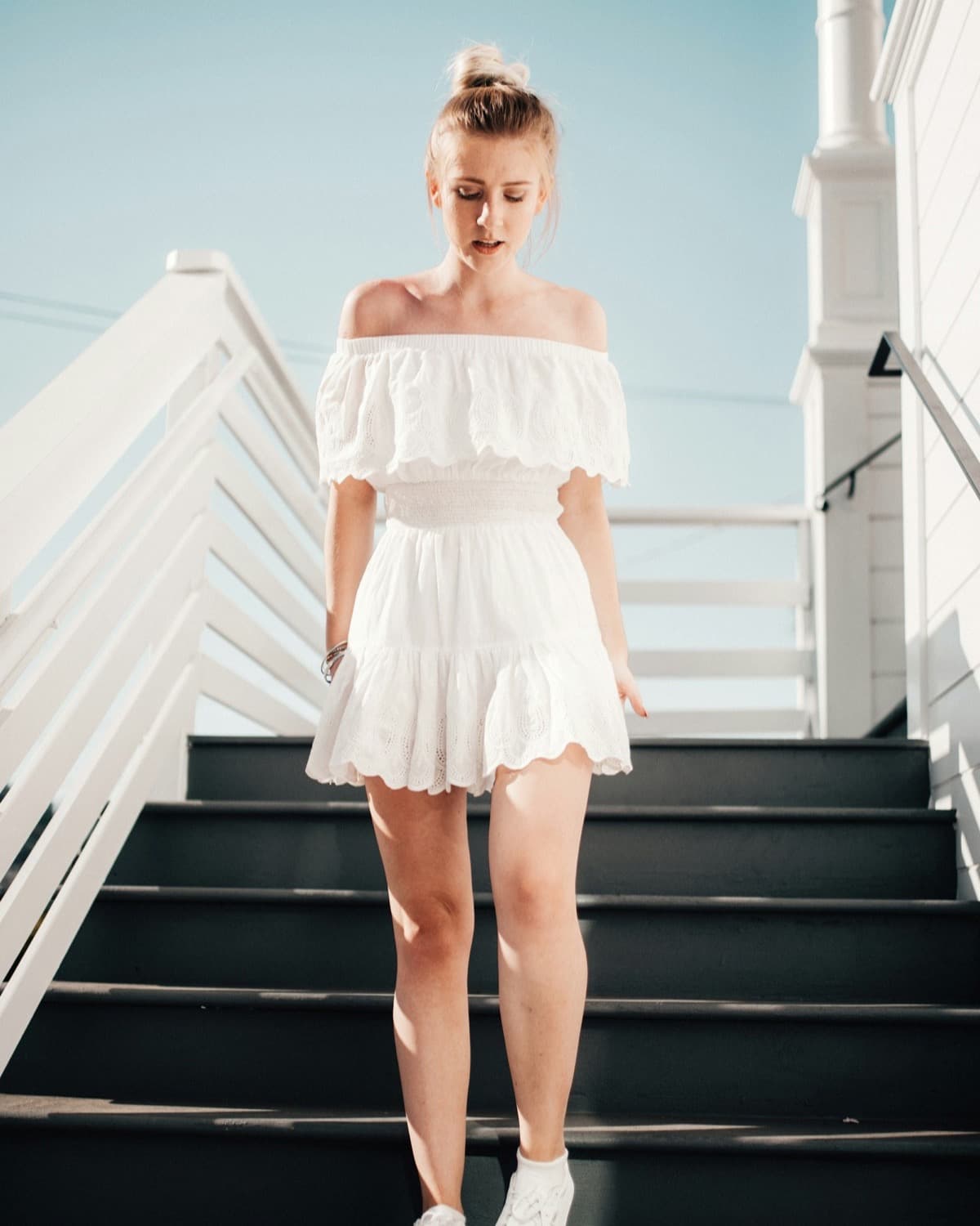 The knit dress, in sand